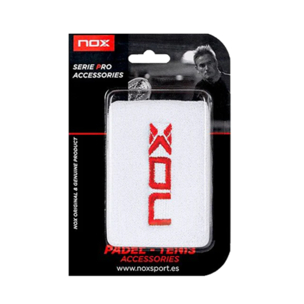 Nox Wristbands X 2 (White/Red)